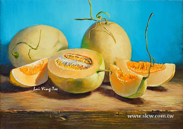 哈密瓜_melons 賴英澤 繪_painted by Lai Ying-Tse